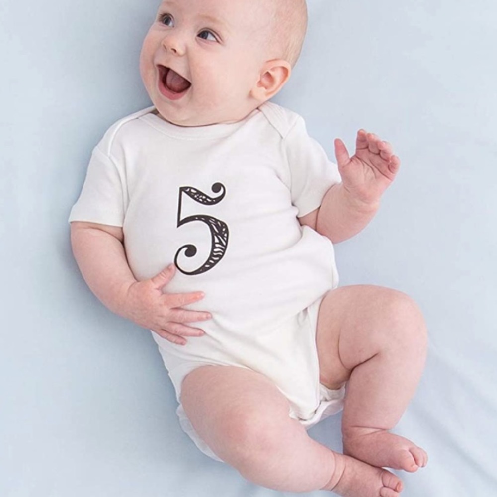 12 Baby Bodysuit Set .The Moments Numbers 😊
